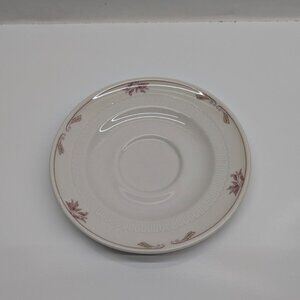 Syracuse China Red Floral Saucer Plate 6" Vintage Ceramic